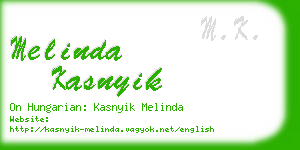 melinda kasnyik business card